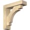 Ekena Millwork Merced Block Rough Sawn Bracket w/ Offset Brace, Douglas Fir, 4"W x 14"D x 14"H BKT0402X14X14MRC05RDF - alternate 1